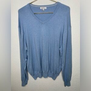 Peter Millar sweater cashmere blend sz XL light blue lightweight